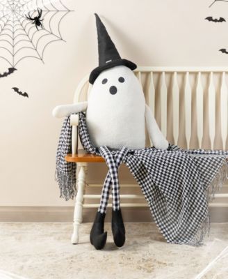 65.25" Halloween Oversized Lighted Fabric Ghost Shelf Sitter