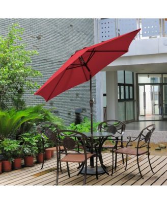 10 Feet Outdoor Patio Umbrella with Tilt Adjustment and Crank