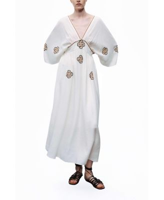 Women's Maxi Dress with Embroidery Details
