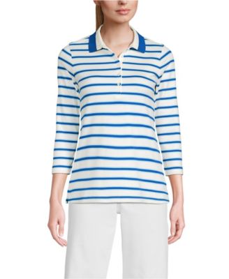 Women's 3/4 Sleeve Supima Cotton Polo Shirt