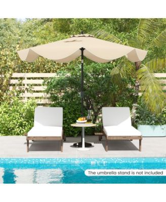 9 feet Patio Umbrella with Crank Handle and Push Button Tilt