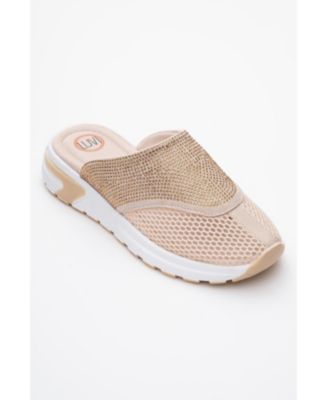 GLEA Mesh Rhinestone Mules (Women)