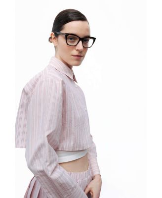 Women's Striped Crop Shirt