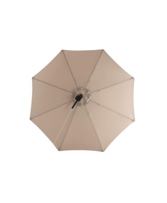 Flynama 10ft Solar LED Offset Hanging Market Patio Umbrella