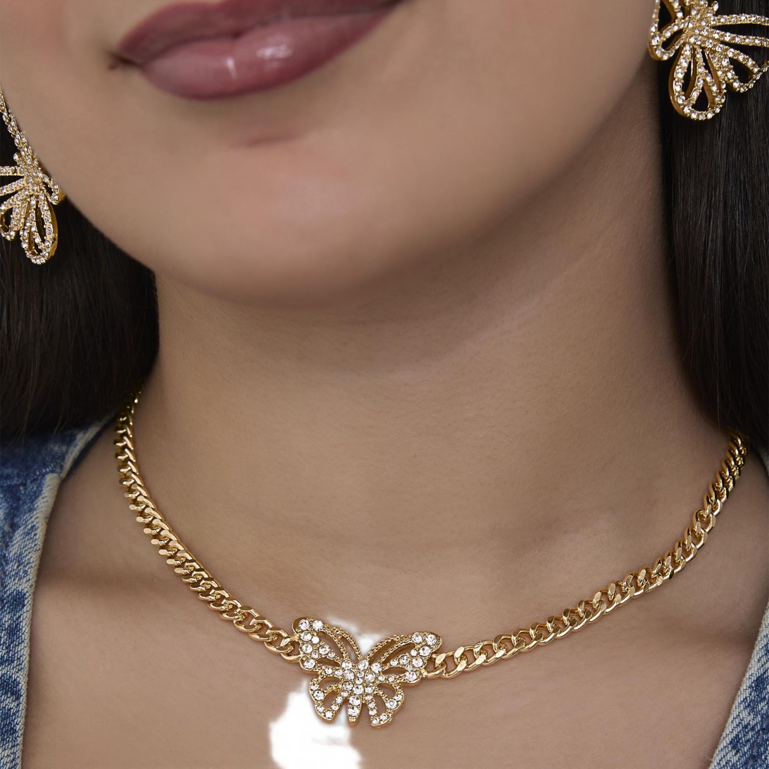 Butterfly Pendant Chain Necklace