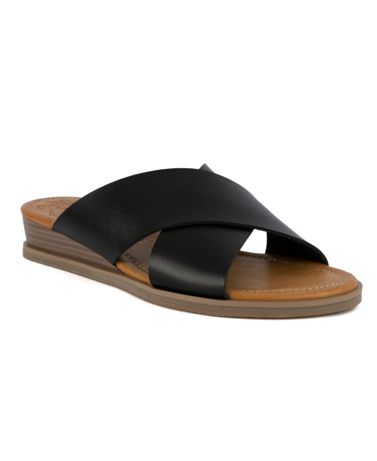 Women's Jumble Criss Cross Wedge Sandals - Tan