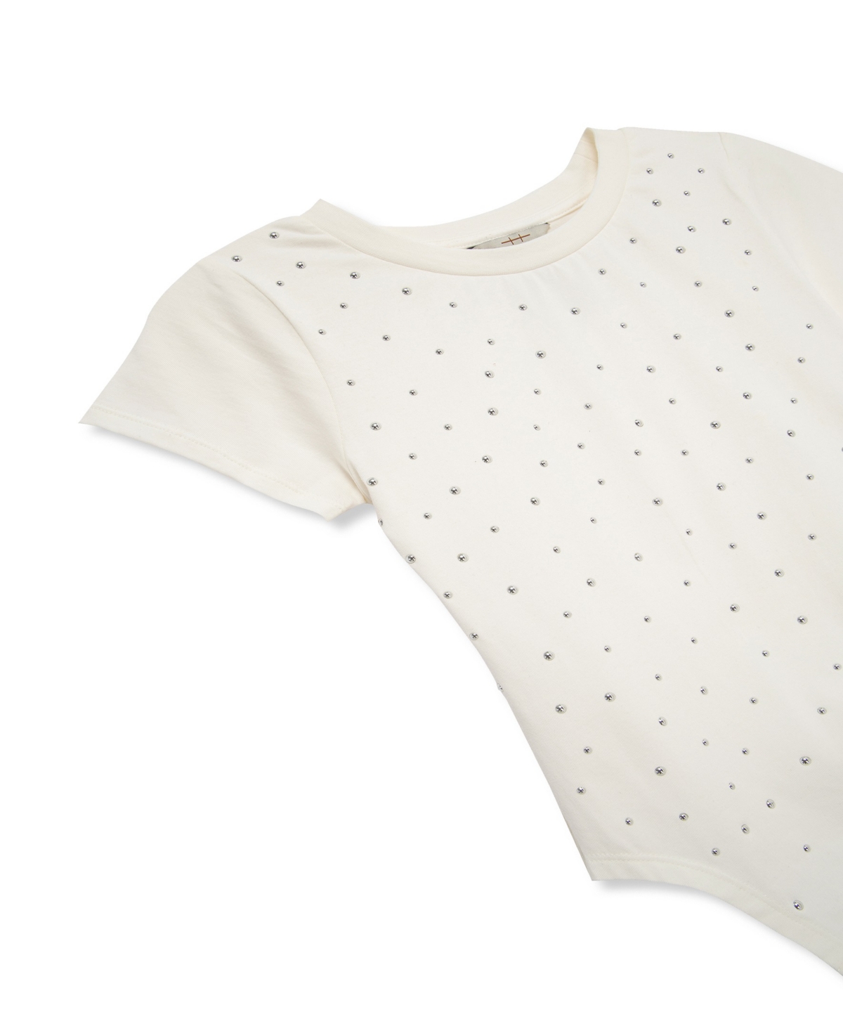 H By Habitual Big Girls Studded Asymmetrical T-shirt In White