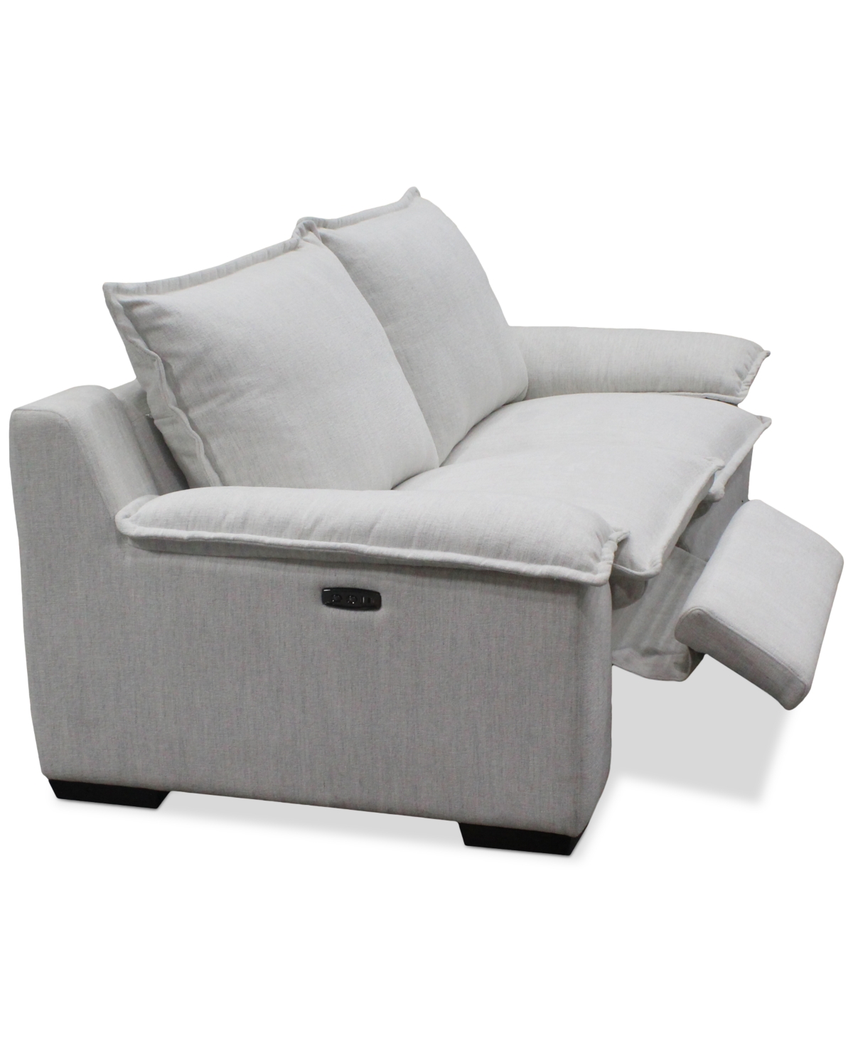 Macy's Borsi 2-pc. Sofa Sectional With 2 Power Recliners In Brown