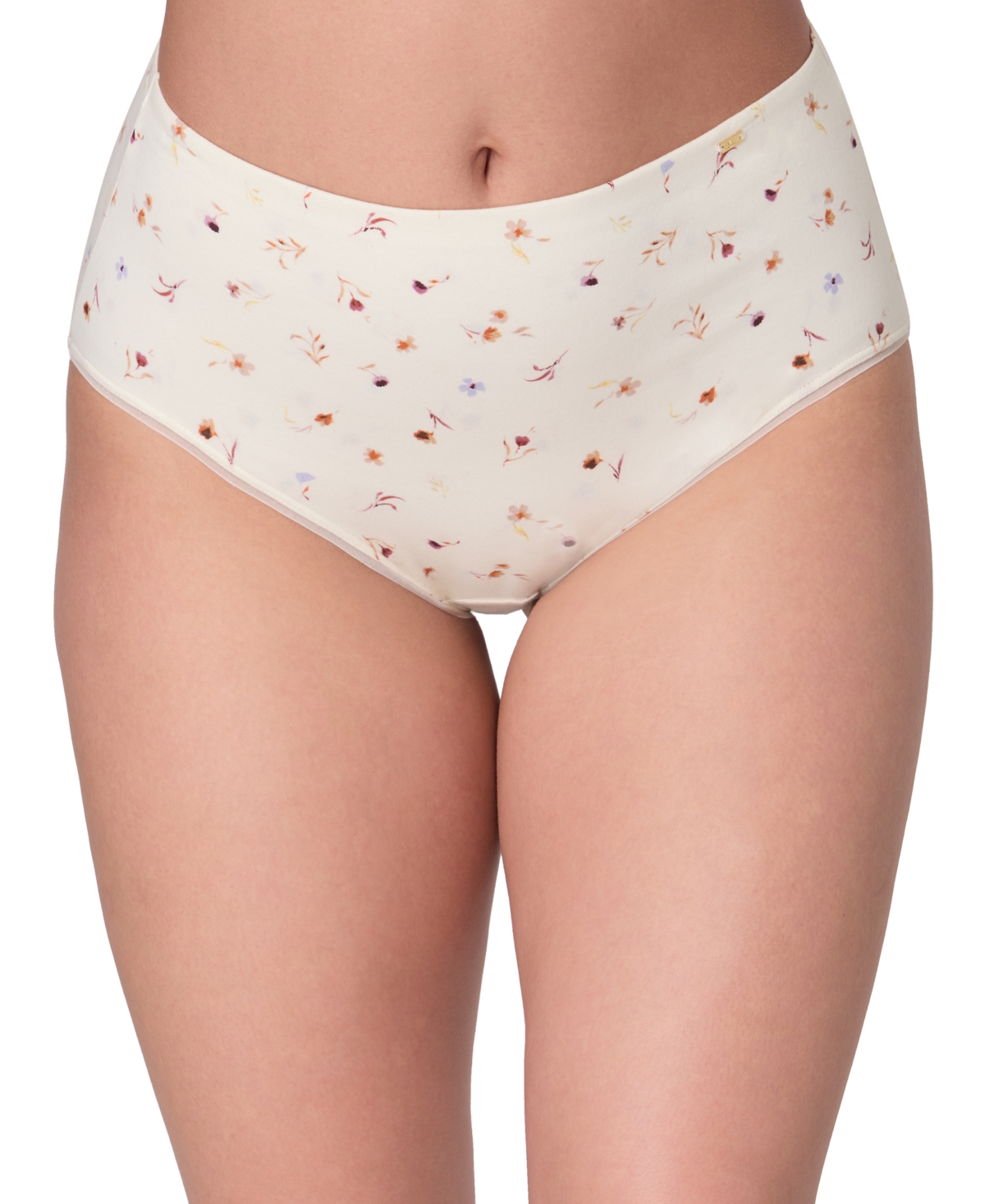 Bali Women's Lux Cotton Essentials Brief Underwear Dflebf - Poppy Print