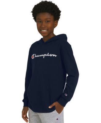 Big Boys Signature Logo Long-Sleeve Hooded T-Shirt