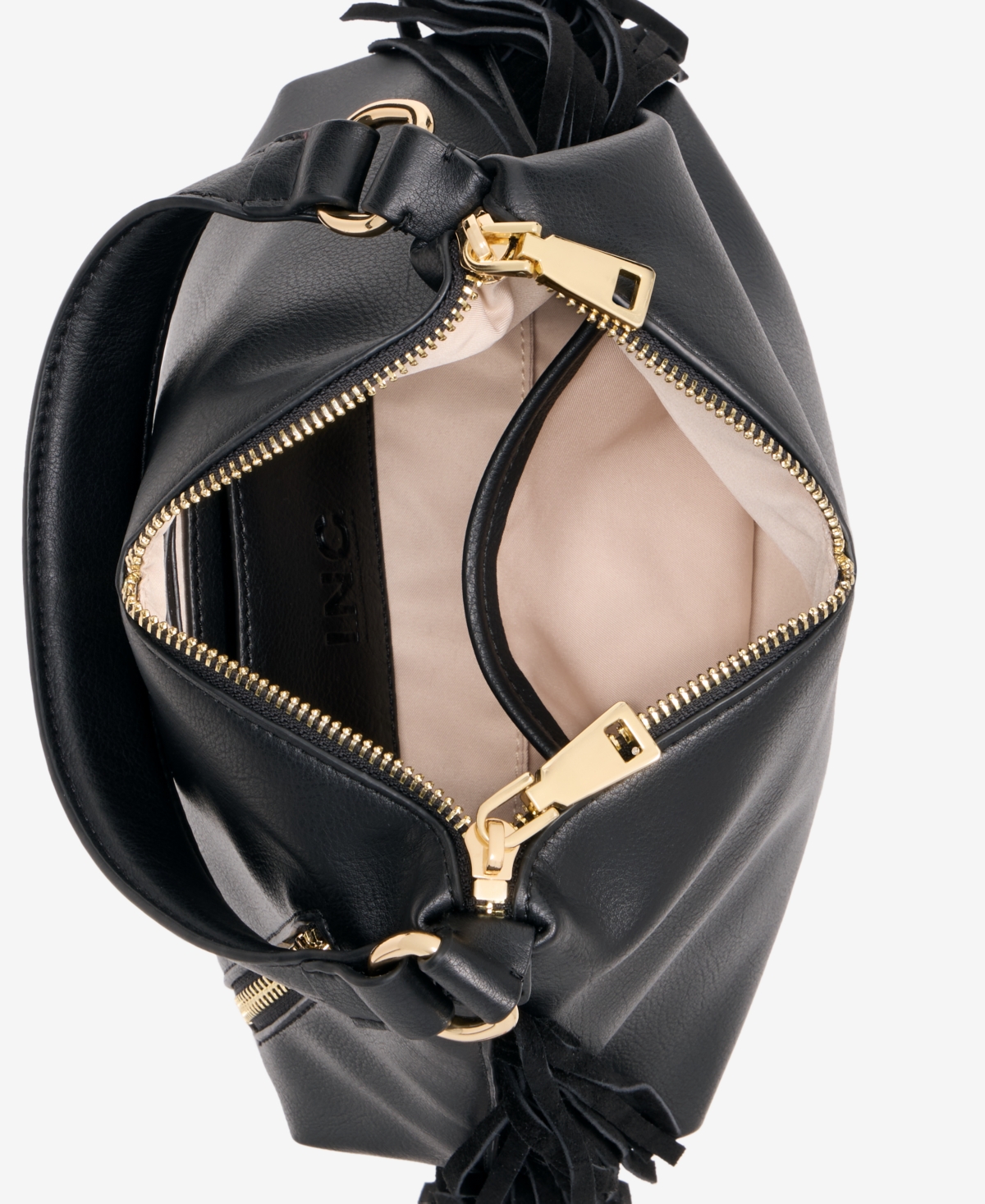Inc International Concepts Tayviss Fringe Shoulder Bag, Exclusively At Macy's In Black