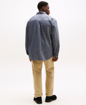 Men's Big & Tall Classic-Fit Stretch Solid Capote Shirt