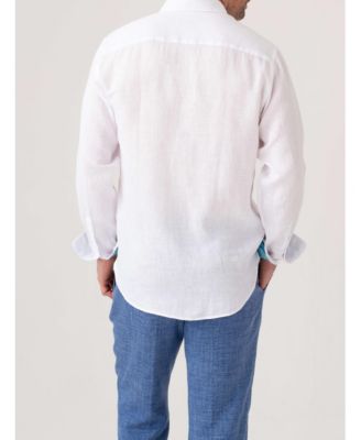 Men's Regular Fit Long Sleeve Linen Shirt