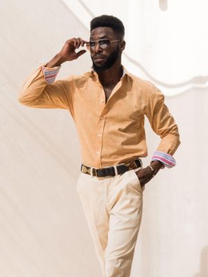 Men's Cotton Long Sleeve Linen Shirt