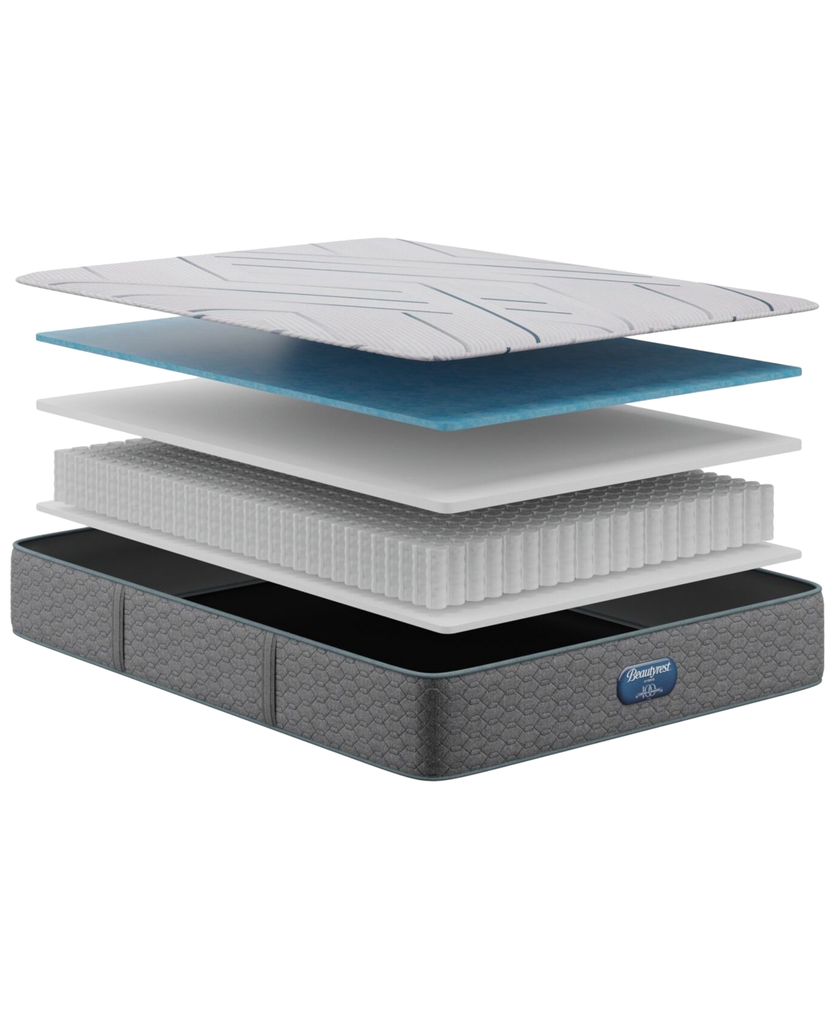 Beautyrest Madison Avenue 12" Medium Firm Hybrid Tight Top Mattress Set, Twin Xl In Gray
