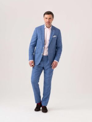 Men's Linen Wool Silk Blend Trousers