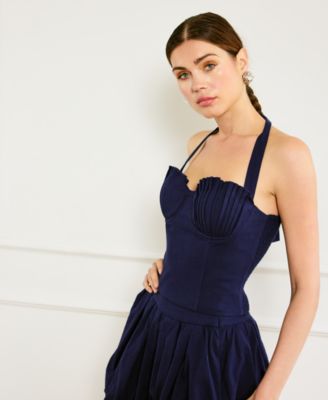 Women's Pearla Pleated-Bust Halter Top