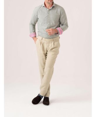 Men's Cotton Long Sleeve Linen Shirt
