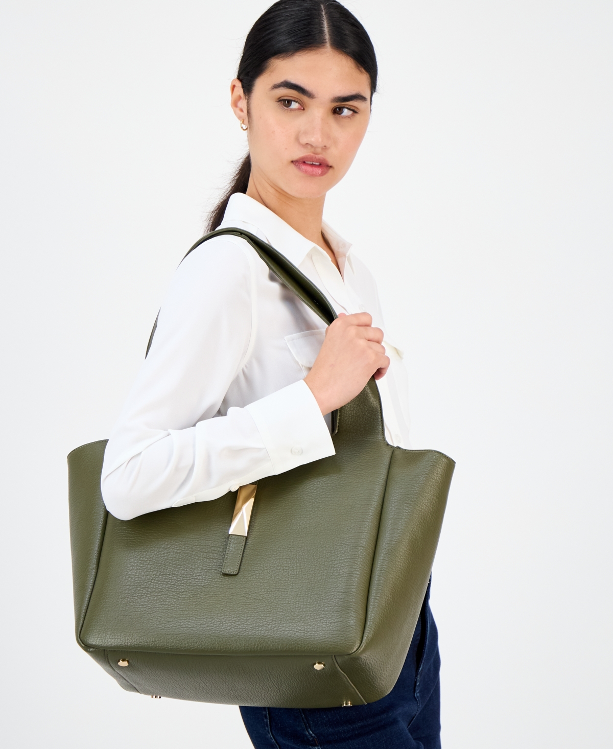 Inc International Concepts Lydiah Large Tote Bag, Exclusively At Macy's In Green
