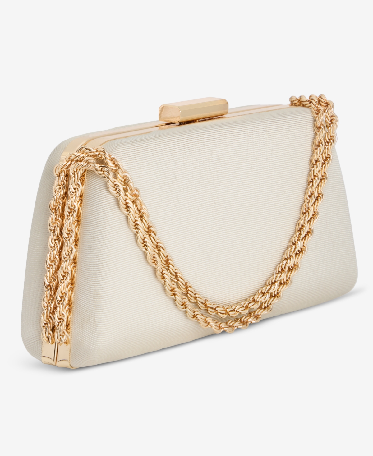Inc International Concepts Small Twist Chain Clutch, Macy's Exclusive In Neutral