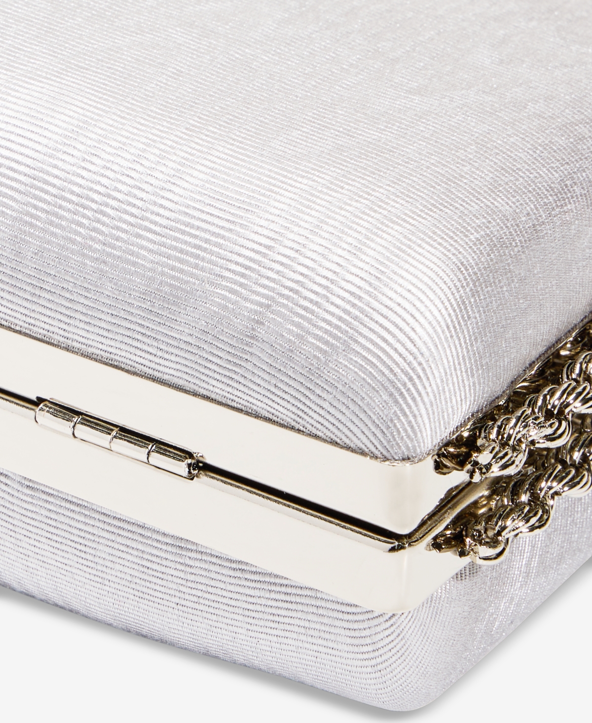 Inc International Concepts Small Twist Chain Clutch, Macy's Exclusive In Silver