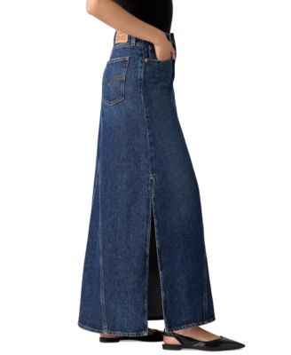Women's Cotton Iconic Side-Slit Maxi Skirt