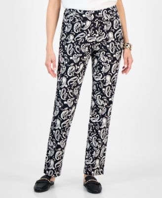 Women's Printed Pull-On Pants, Exclusively at Macy's