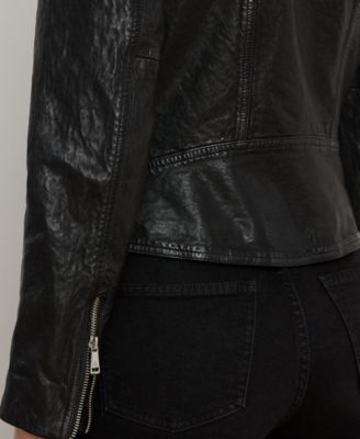 Tumbled-Leather Jacket