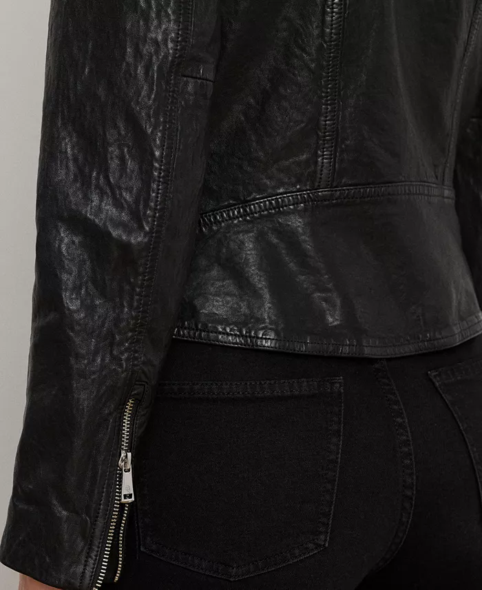 Tumbled-Leather Jacket - thumbnail 4