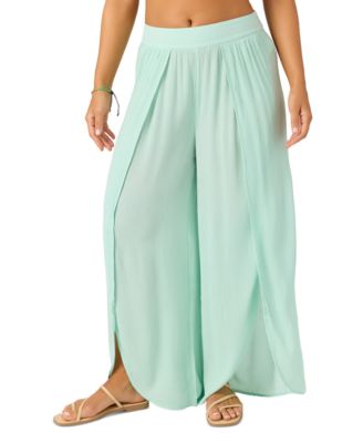 Juniors' Saltwater Solids Tymea Cover-Up Pant