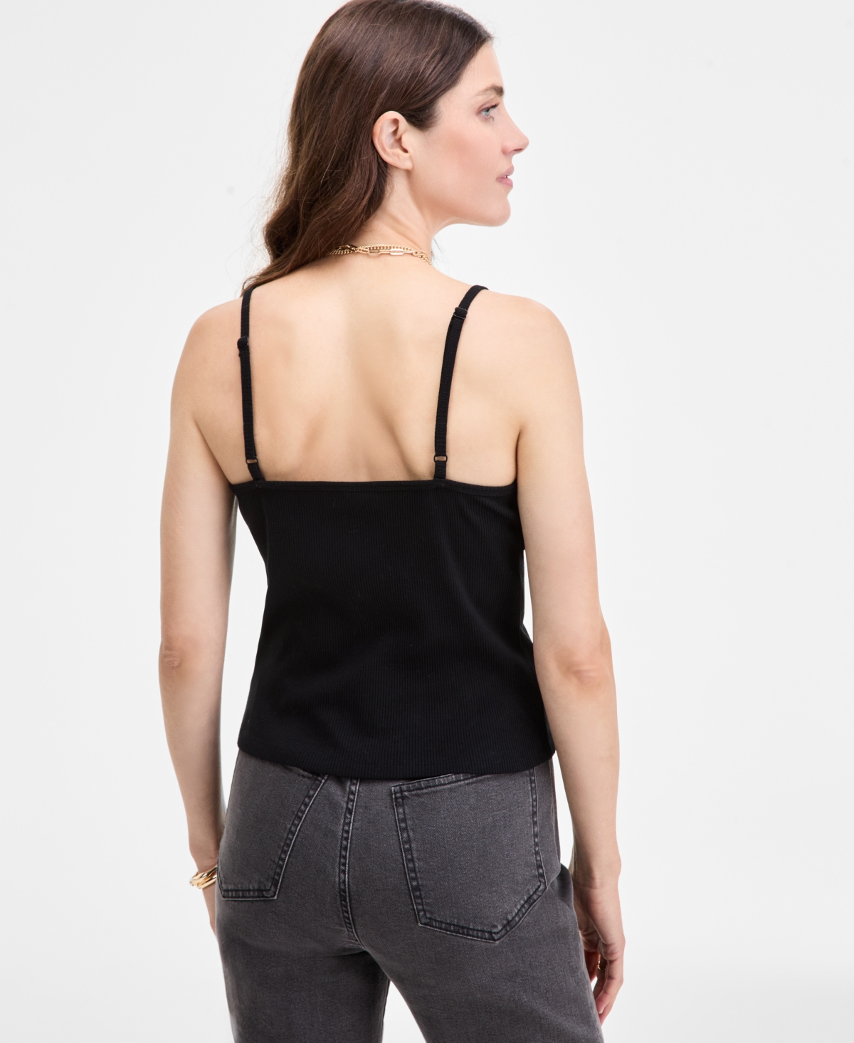 On 34th Women's Modal Camisole, Created For Macy's In Black