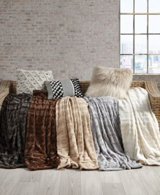 Swift Home Micro Mink Embossed Faux Fur Blanket