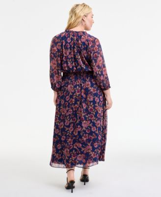 Plus Size Printed Maxi Dress