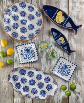 Costa Azul Fish-Shaped Divided Serving Dish, Large