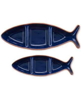 Costa Azul Fish-Shaped Divided Serving Dish