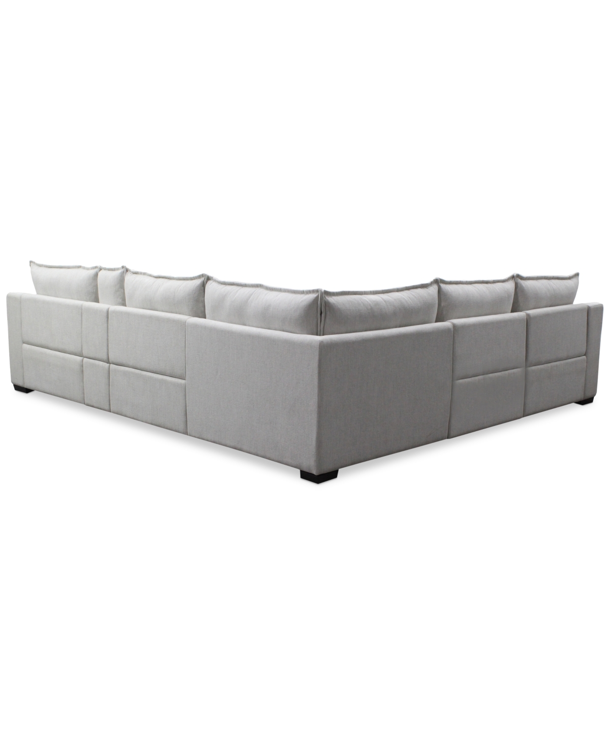 Macy's Borsi 6-pc. L Sectional With 3 Power Recliners & 1 Console In Brown