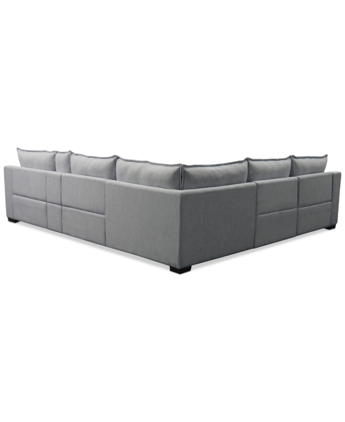 Macy's Borsi 6-pc. L Sectional With 3 Power Recliners & 1 Console In Gray