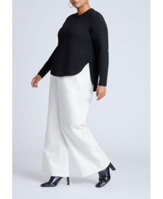 Women's Plus Size Scoop Hem Sweater