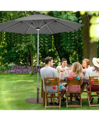 29.5 Inch Outdoor Steel Umbrella Base Stand for Backyard and Poolside