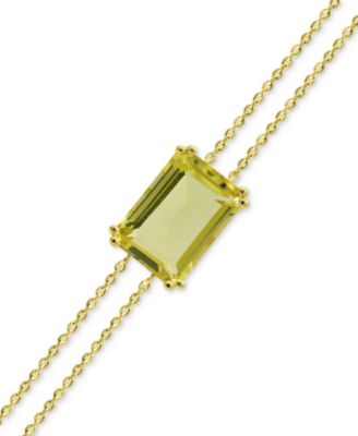 Gemstone Bracelet in 14k Gold-Plated Sterling Silver