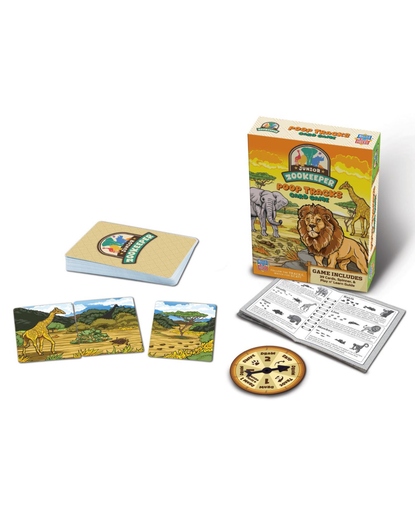 Детская карточная игра MasterPieces Puzzles Junior Zookeeper 39-Card Matching Card Game, Ages 6+ — фото 2
