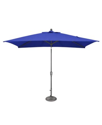 6.6FTx10FT Solefin Rectangle Patio Umbrella with Push-Button Tilt, Anthracite Frame