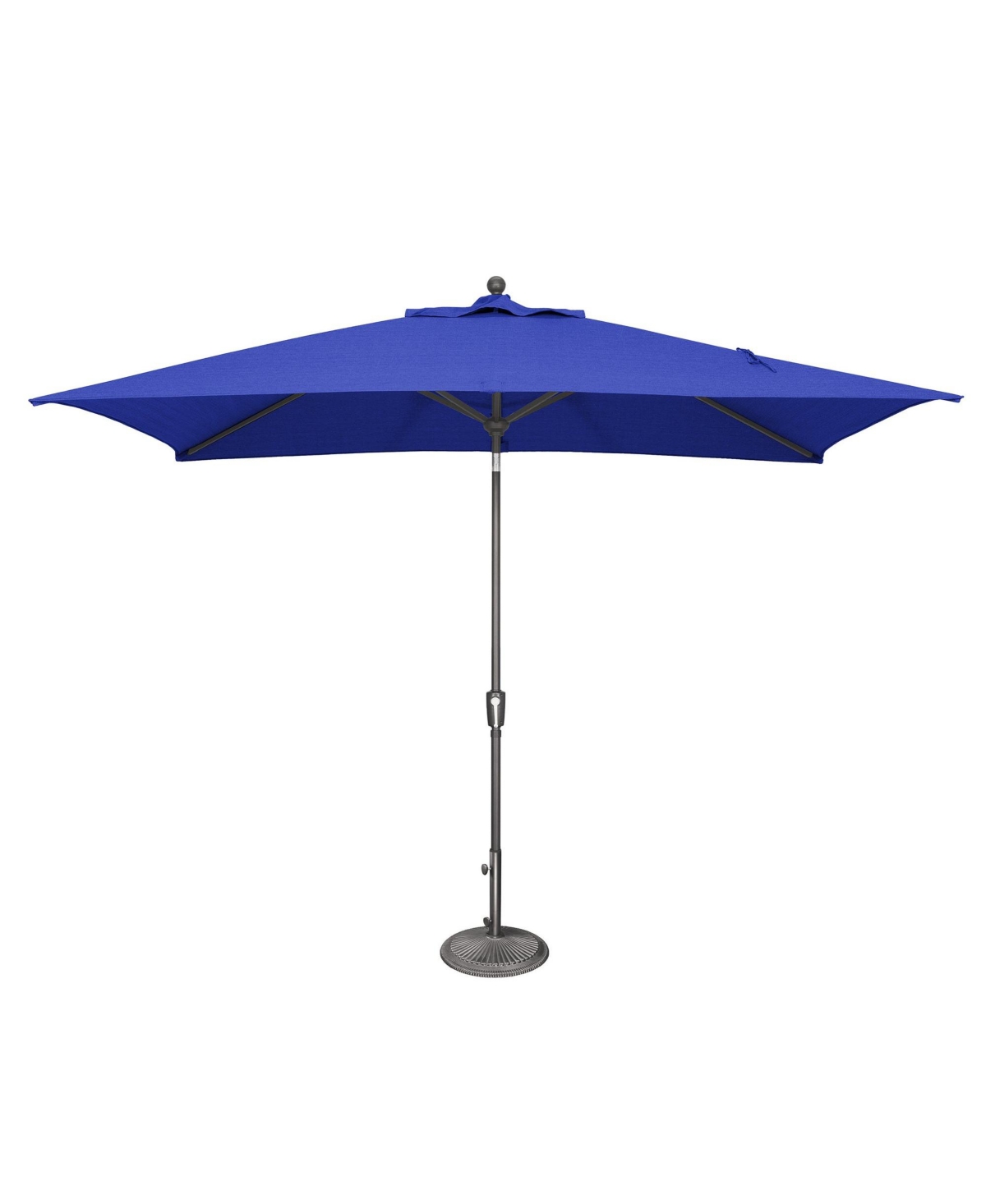 6.6FTx10FT Solefin Rectangle Patio Umbrella with Push-Button Tilt, Anthracite Frame - Taupe
