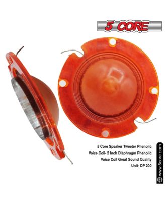 5Core Tweeter Diaphragm – 2" Phenolic Voice Coil High Pitch Horn Replacement