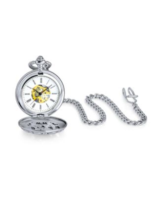  Open Face Two Tone Daddy Father Gift Word DAD Pocket Watch Gold Silver Plated Finish With Long Pocket Chain