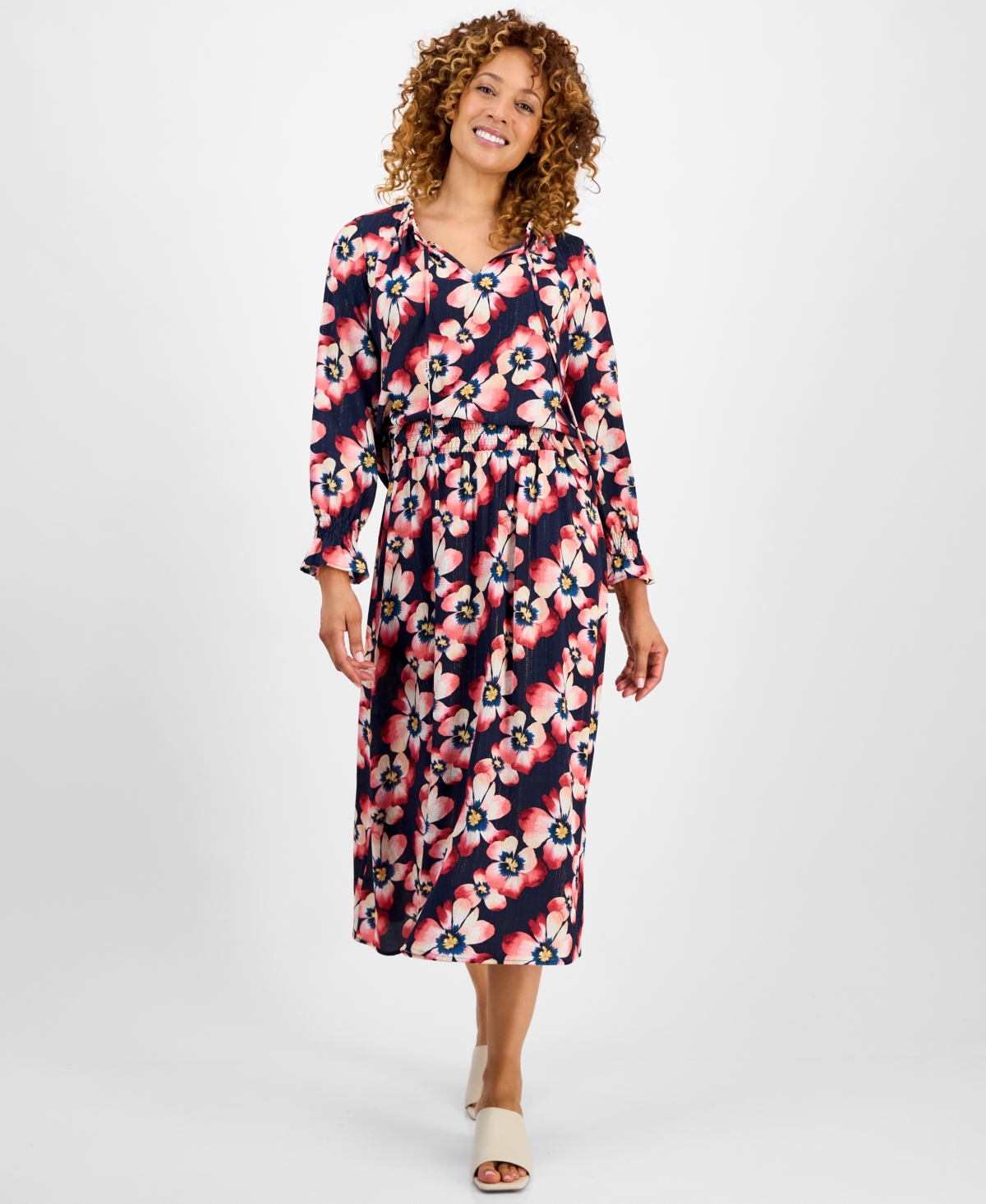 Jm Collection Women's Printed Jacquard Midi Skirt, Macy's Exclusive In Multi