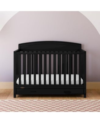 Benton 5-in-1 Convertible Crib with Drawer (Black)