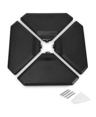 4 Pieces 195 lbs Patio Cantilever Offset Umbrella Base Weight Sand