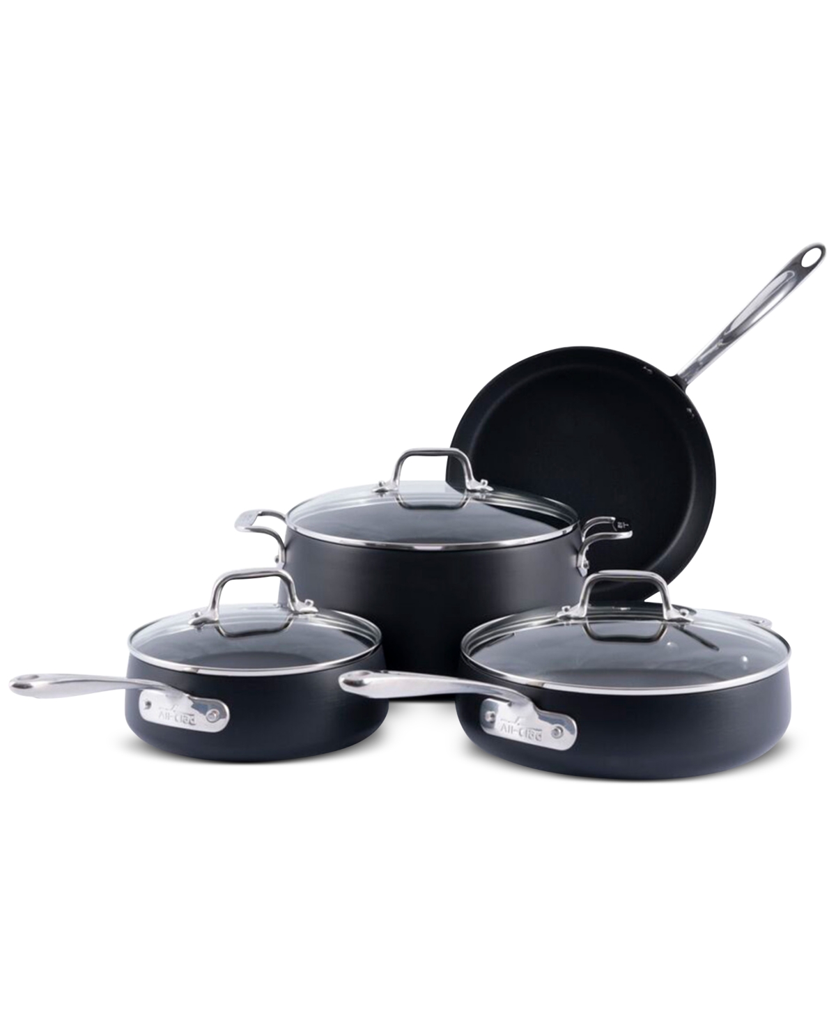 All-clad Ha1 Expert 7-piece Nonstick Cookware Set In Black