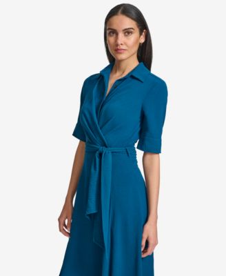 Women's Collared Short-Sleeve Shirtdress